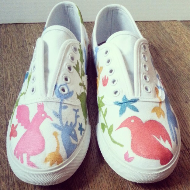 Hand-Painted Otomi Canvas Shoes